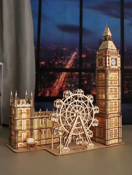 Big Ben 3D Wooden Puzzle Model Kits Desktop Clock DIY Building Blocks Creative Gift Home Decor for Family Unique  Gift Ideas