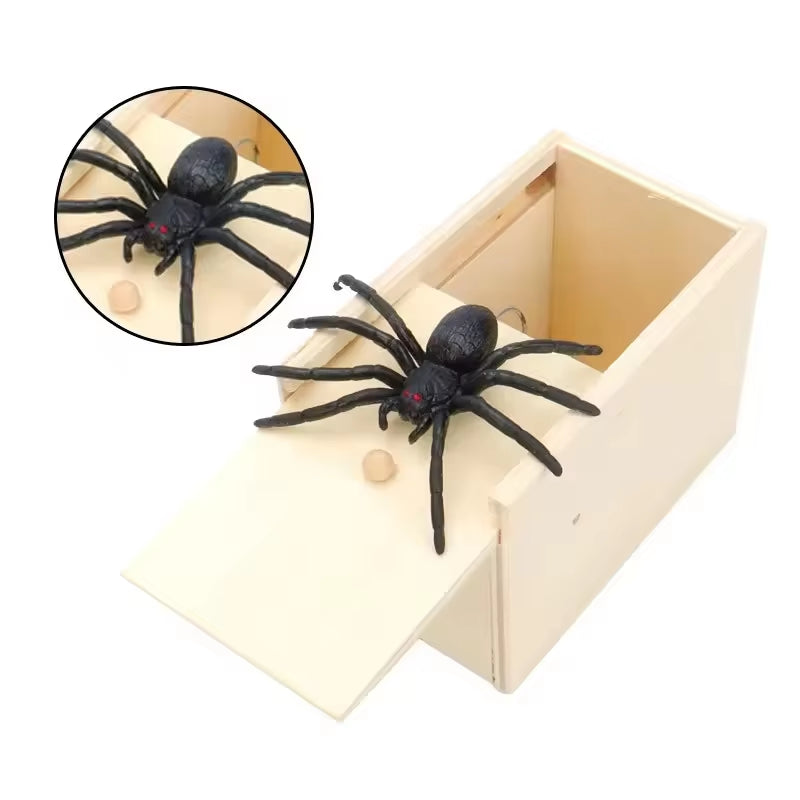 Spider Prank Box Funny Toy Surprise Spider Scare Box Gag Joke Trick Toys for Adult Kid April Fool Party Props Prank Gifts