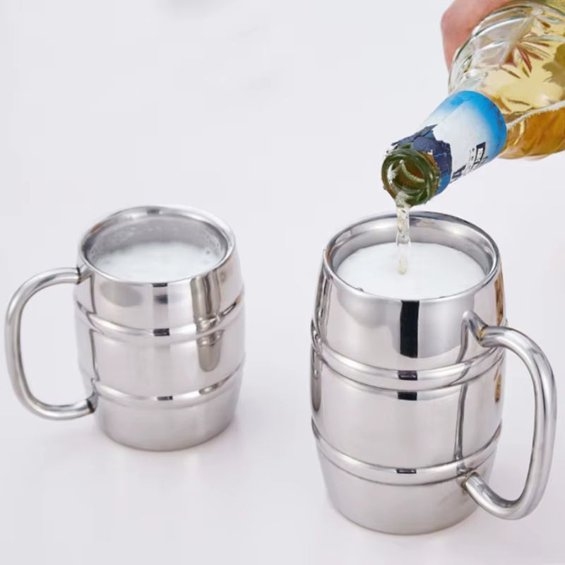  Double Stainless Steel Beer Cup 500ml , Coffee cup - Great Gift