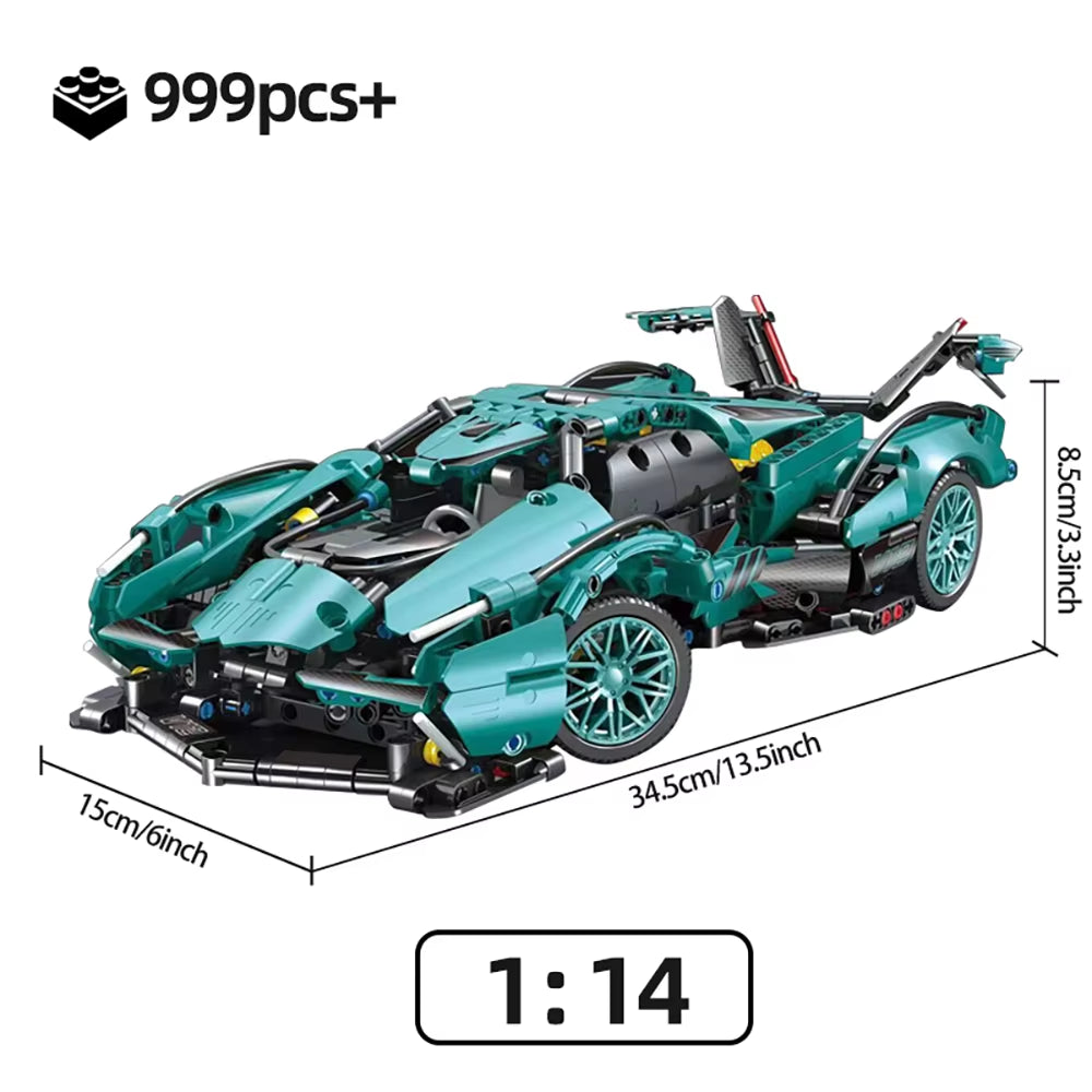 Technical Racing Sport Car 1280PCS Model Building Blocks City Mechanical Speed Vehicle Supercar Brick Puzzle Toys Kid Adult Gift