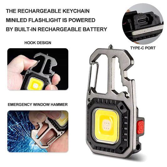 Mini LED Light Small Multipurpose Flashlight Keychain Light Strong Light Ultra Light Portable Flashlight