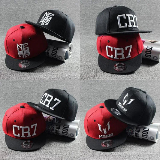 FREE SHIPPING - Childrens Cr - 7, Neymar Njr, Messis Baseball Cap Hat Boys Girls Kids Messi Snapback Hats To Suit kids up to 8y-10y Olds