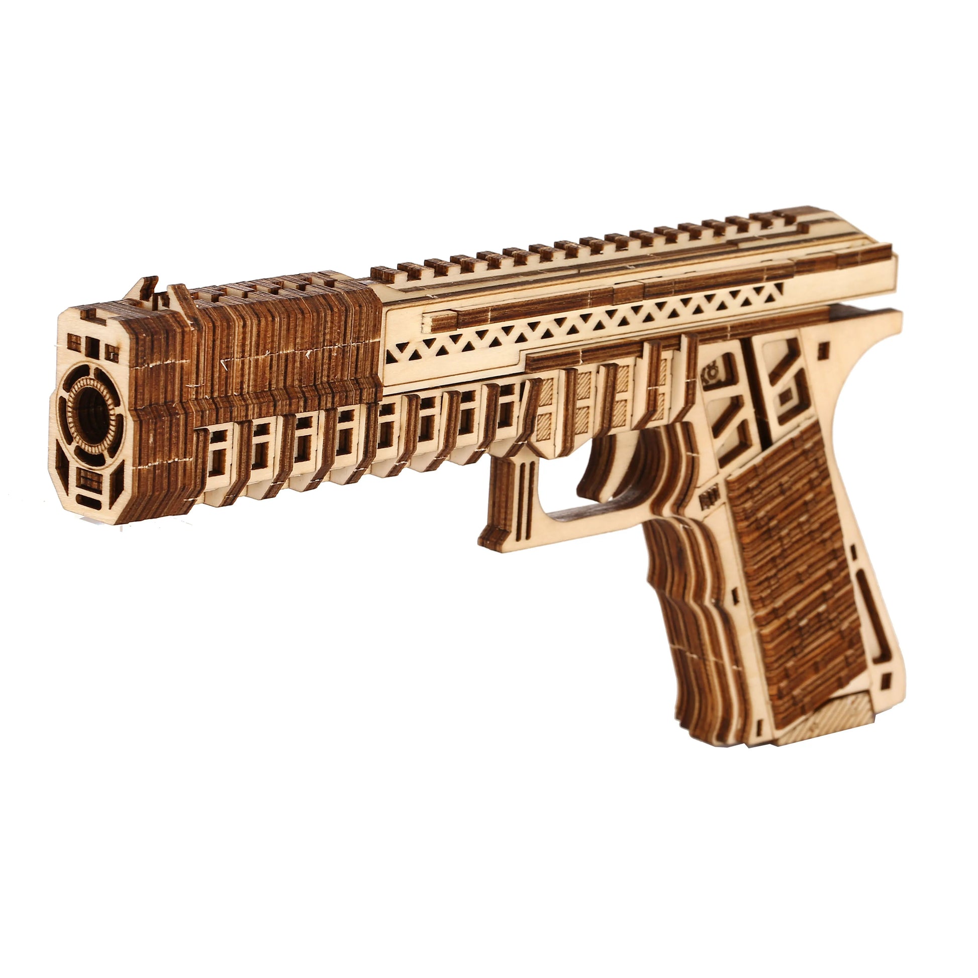 3D Wooden Pistol Puzzle, Scale Model,Diy Model Kit, Handcraft Gift,Home Decoration,Mechanical Model Building Kit