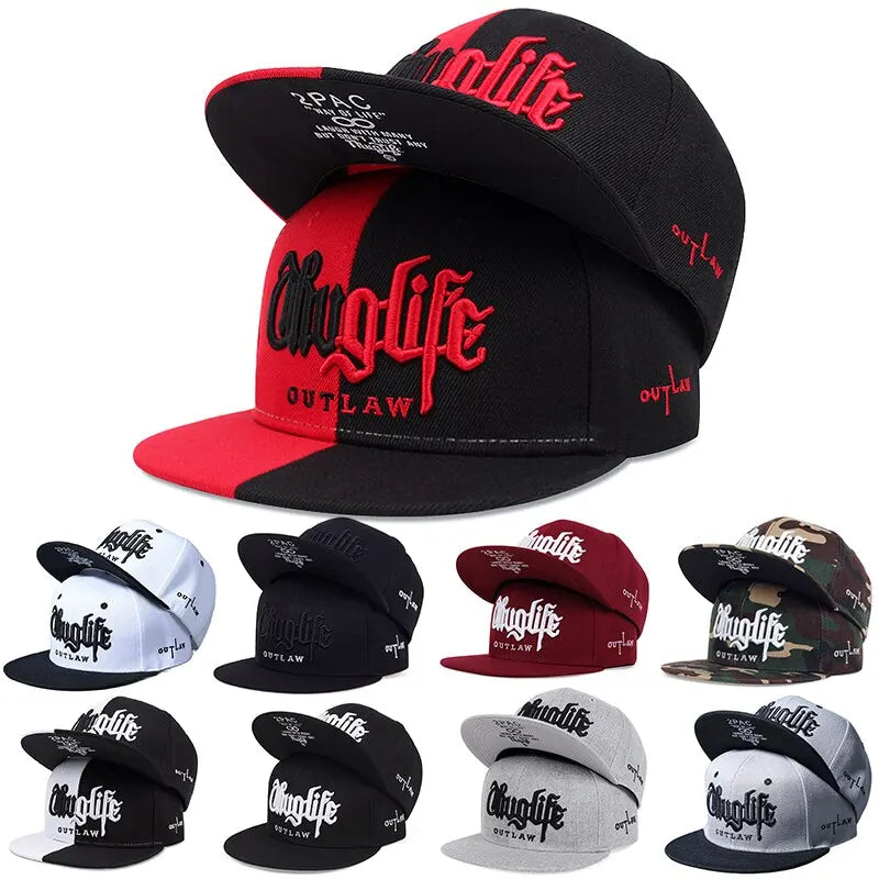 Thuglife Embroidery Hiphop Baseball Cap Snapback Hat Adult  Adjustable