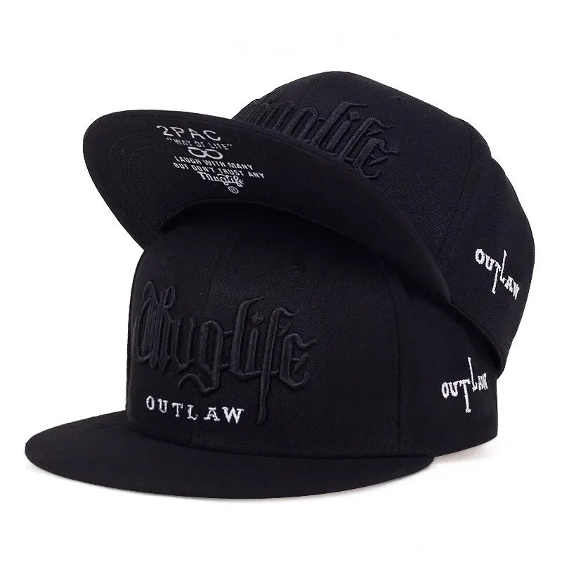 Thuglife Embroidery Hiphop Baseball Cap Snapback Hat Adult  Adjustable