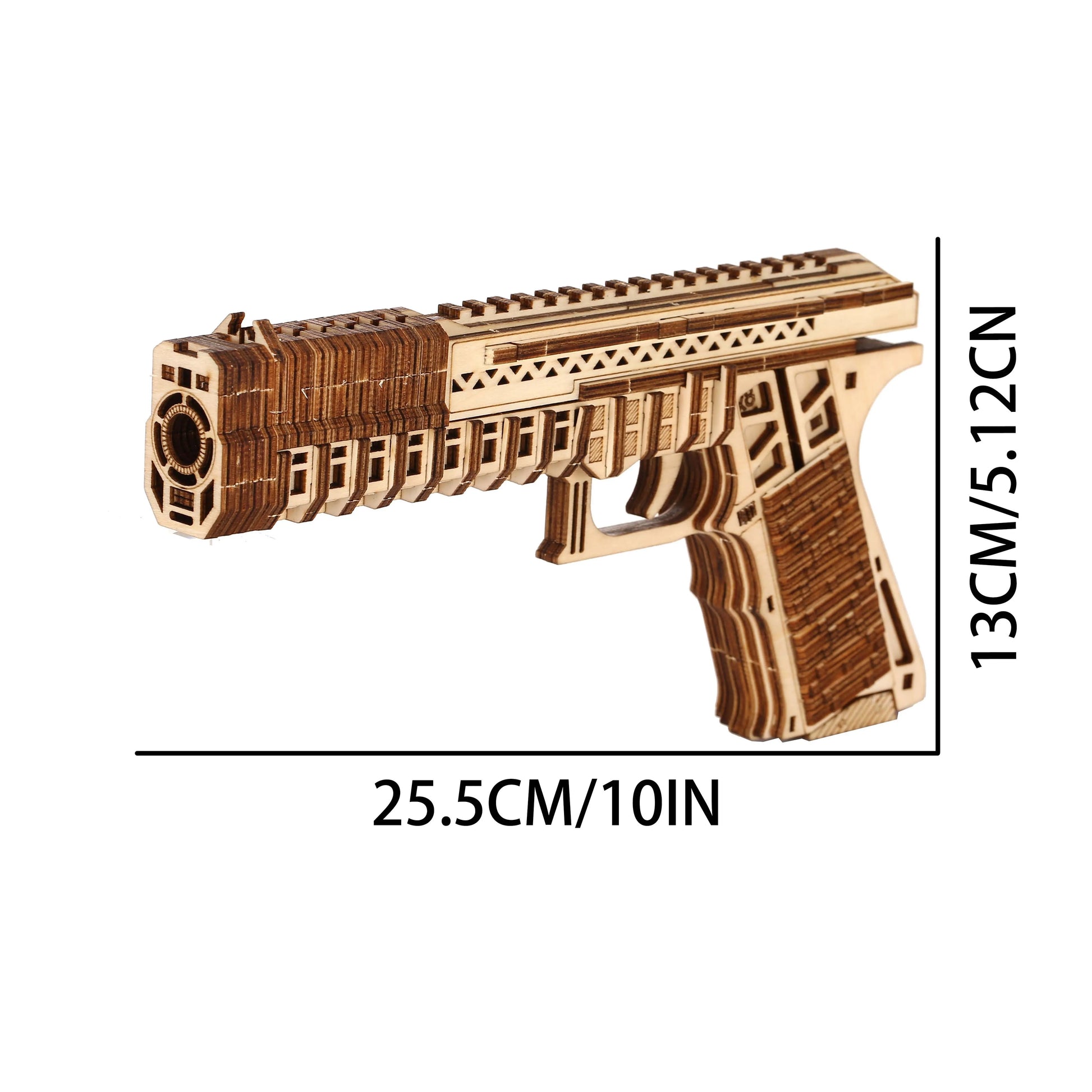 3D Wooden Pistol Puzzle, Scale Model,Diy Model Kit, Handcraft Gift,Home Decoration,Mechanical Model Building Kit