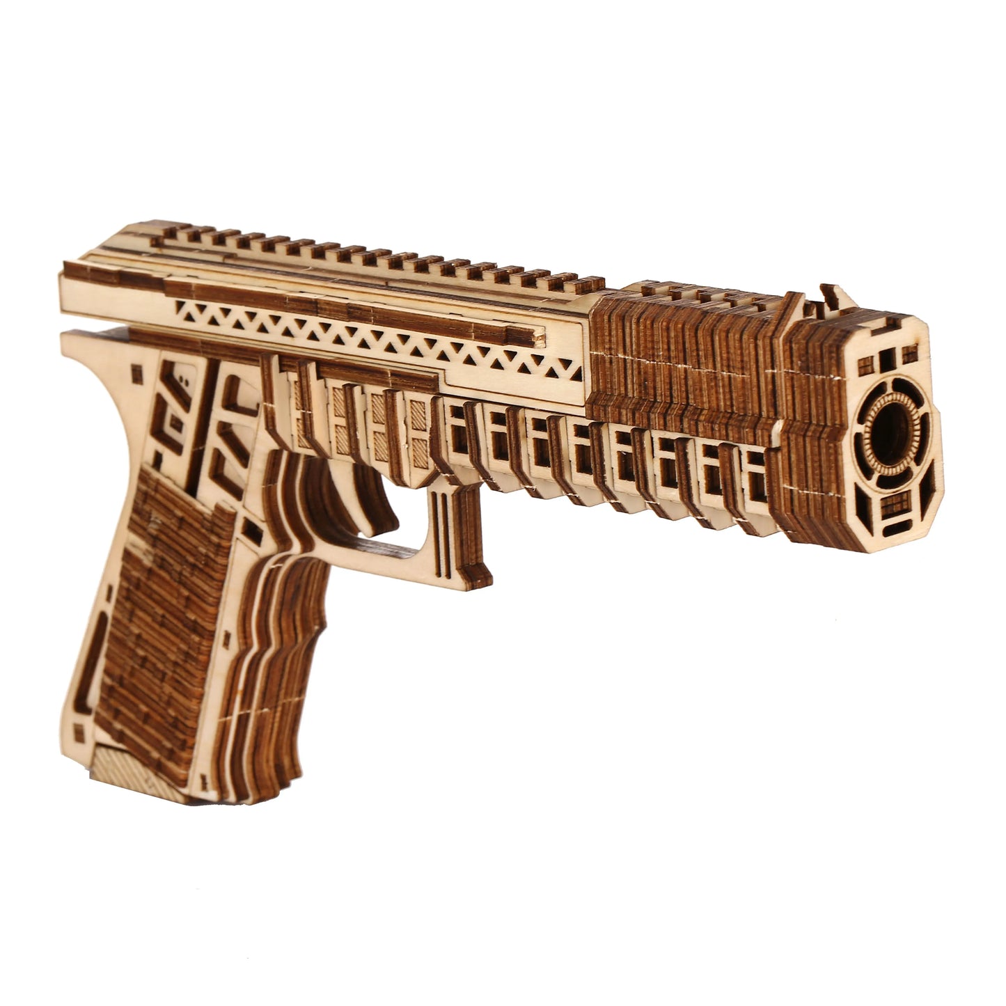 3D Wooden Pistol Puzzle, Scale Model,Diy Model Kit, Handcraft Gift,Home Decoration,Mechanical Model Building Kit