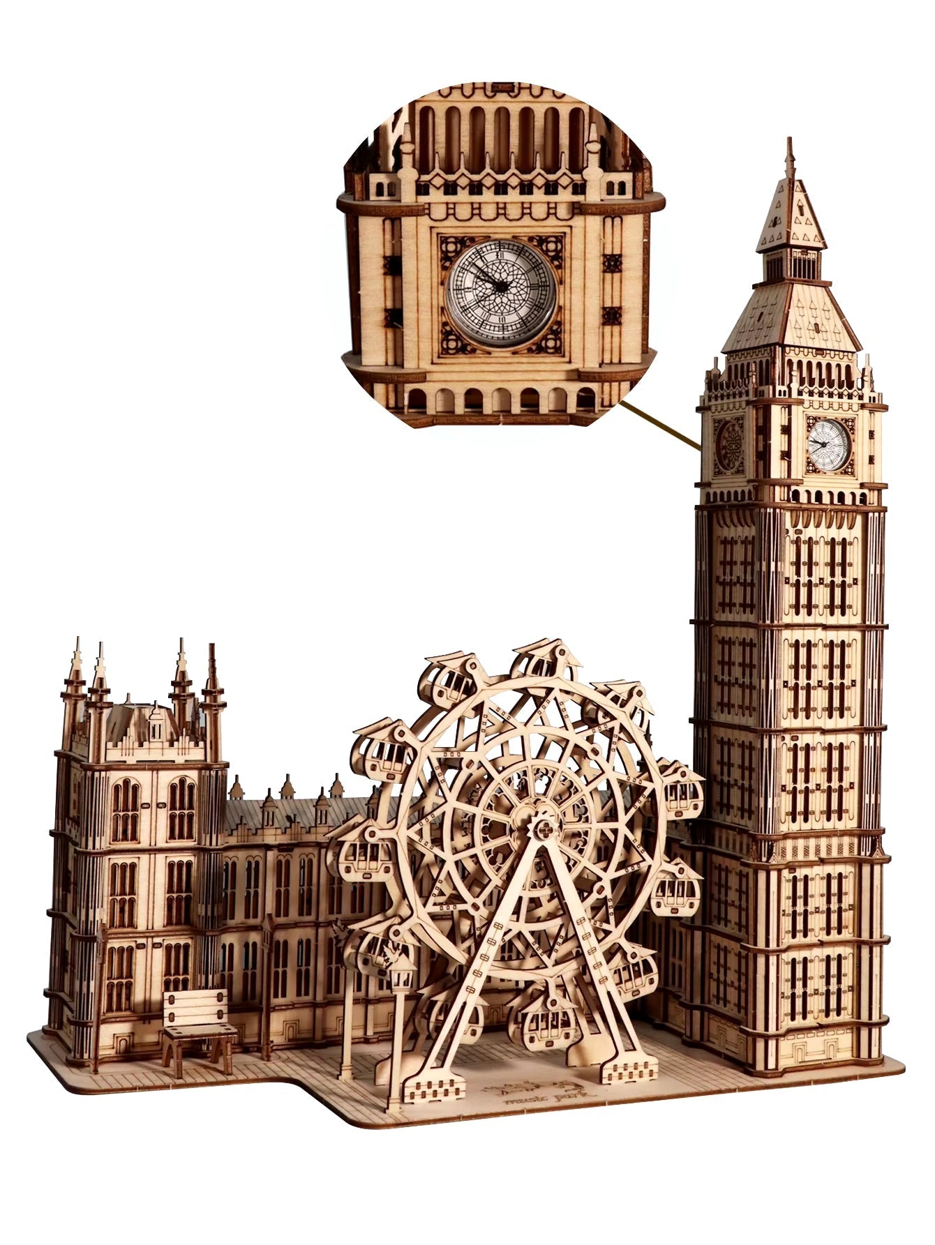 Big Ben 3D Wooden Puzzle Model Kits Desktop Clock DIY Building Blocks Creative Gift Home Decor for Family Unique  Gift Ideas