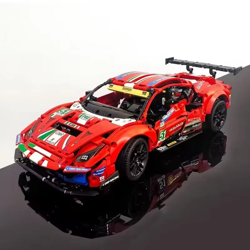 488 GTE Bricks Technical Series 1648Pcs Supercar Building Blocks Sports Race Car Vehicle Model Assembly Kid Adult Toy Gift