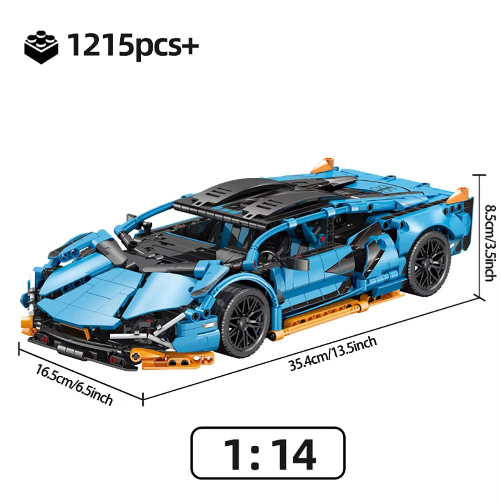 Technical Racing Sport Car 1280PCS Model Building Blocks City Mechanical Speed Vehicle Supercar Brick Puzzle Toys Kid Adult Gift