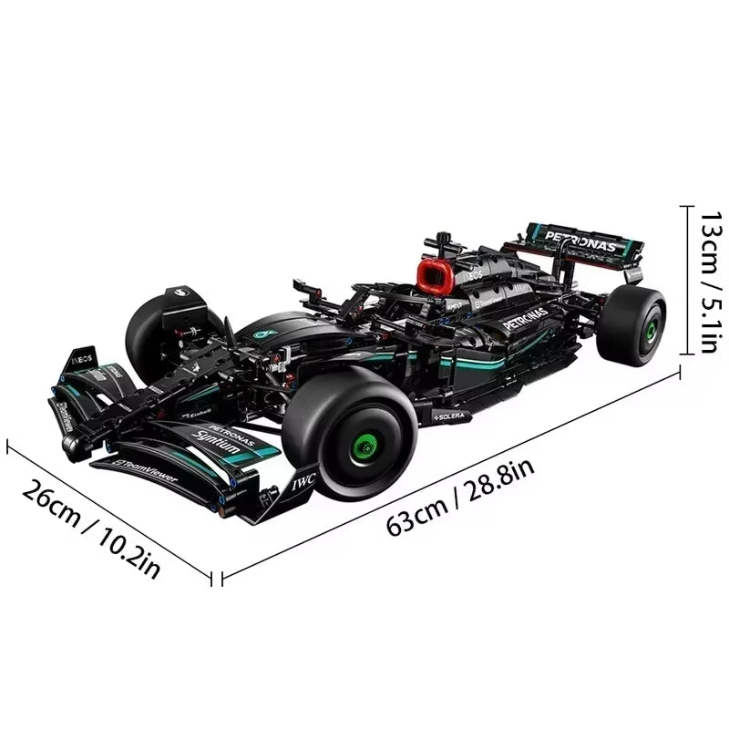  F1-1:8 1642PCS W14 E Merchandise Building Blocks Super Race Car Assembly Model Vehicle 42171