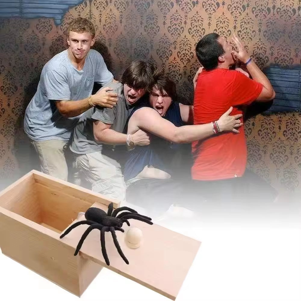 Spider Prank Box Funny Toy Surprise Spider Scare Box Gag Joke Trick Toys for Adult Kid April Fool Party Props Prank Gifts